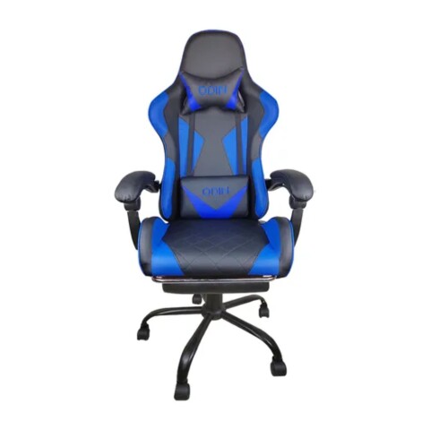 Silla Gamer Empoli Con Reposapie EM-G01 Azul/Negro