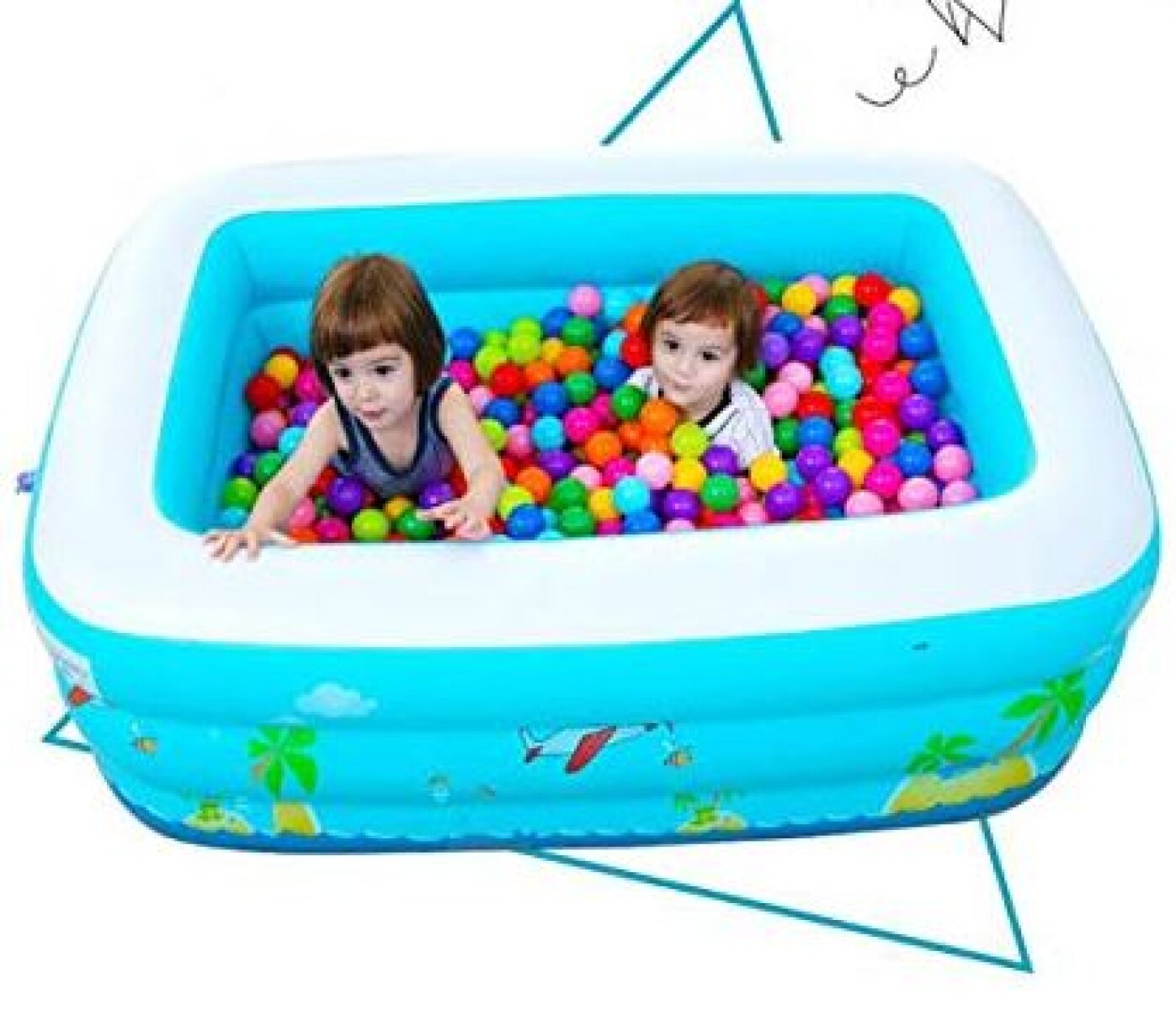 Piscina para niño inflable con ranita 