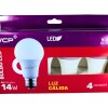 LAMPARA LED BULBO 14W E27 3000K PACK 4 LAMPARA LED BULBO 14W E27 3000K PACK 4