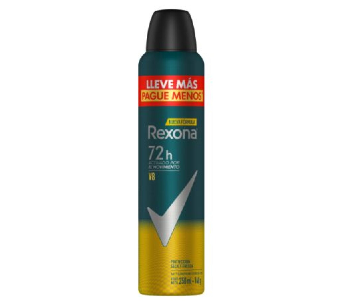 Rexona Desodorante en Aerosol V8 250ml – Protección Duradera y Refrescante