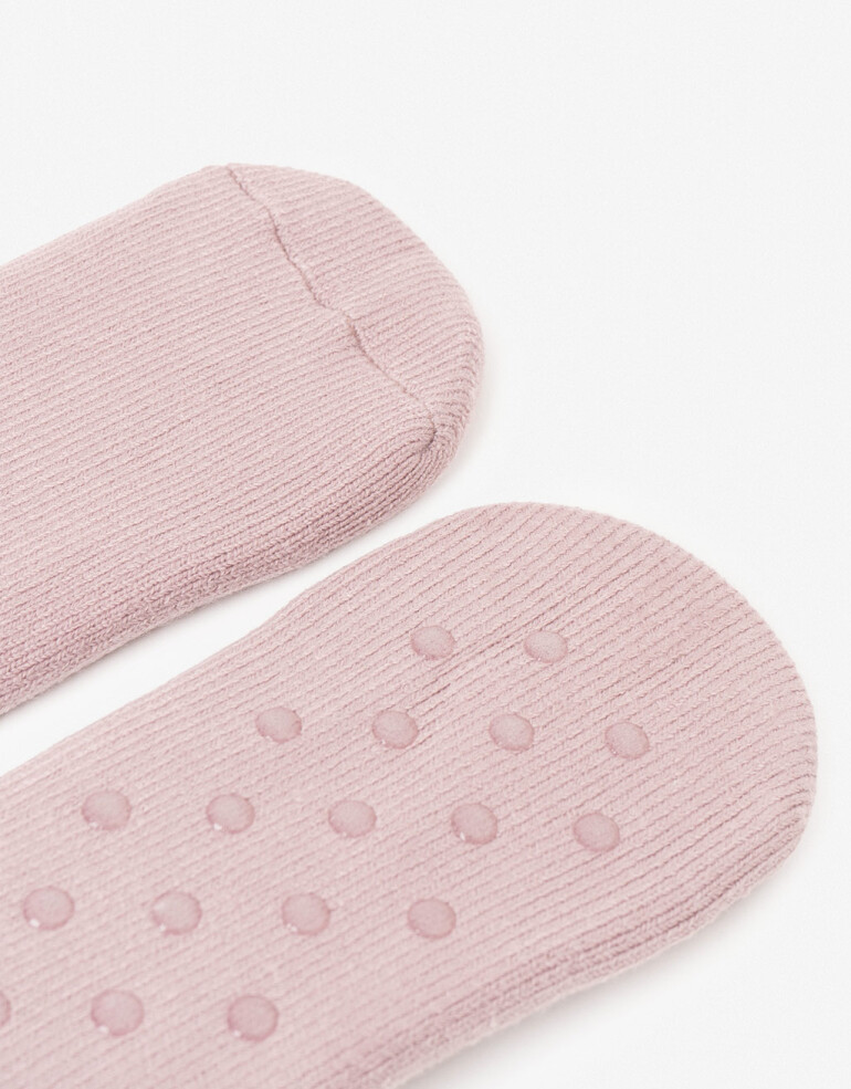 Pantuflas Pantuflas Cortas Con Antideslizante - Rosa Claro