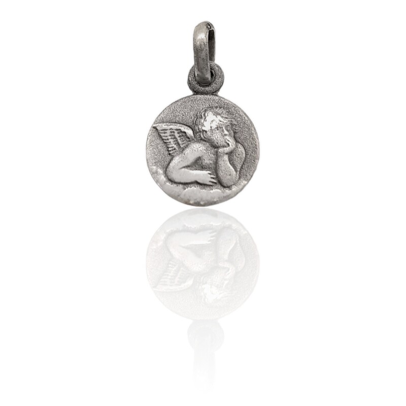Dije Medalla Ángel de la Guarda-Plata 925-Sin piedra-CP3027 sinpiedra