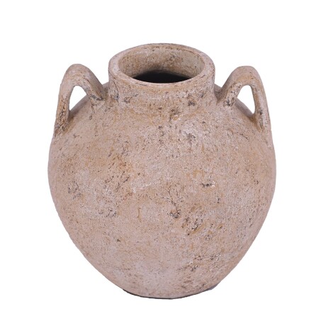 JARRÓN DECORATIVO REDONDO TERRACOTA NATURAL-BEIGE NATURAL
