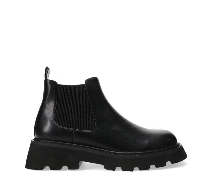 Bota ROME tipo chelsea con elasticos laterales Black