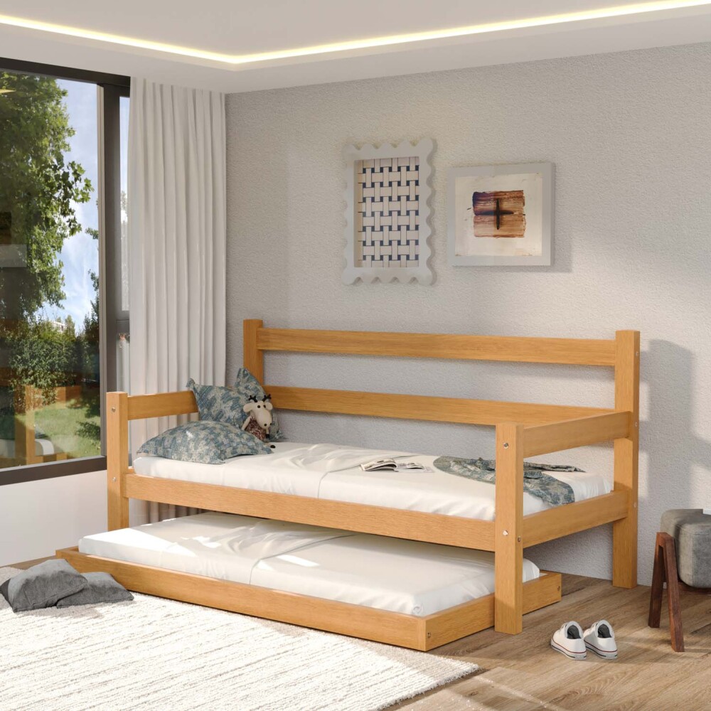 CAMA MARINERA MADERA NATURAL-BEIGE SOFIA