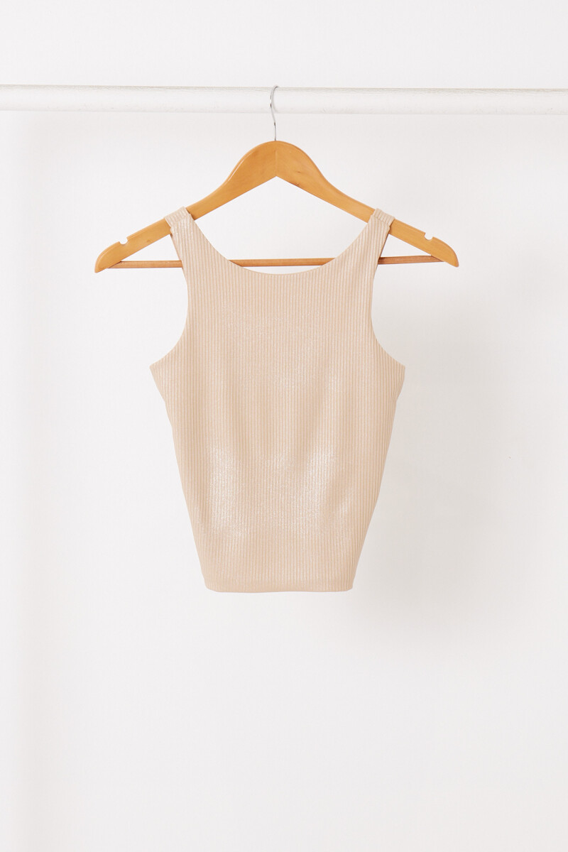 Musculosa Pieri lurex Manteca