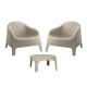 2 Sillones Skarpo + Mesa redonda Puket BEIGE
