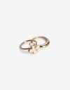 Sets Anillos Esmalte Anillo Set Floral - Dorado