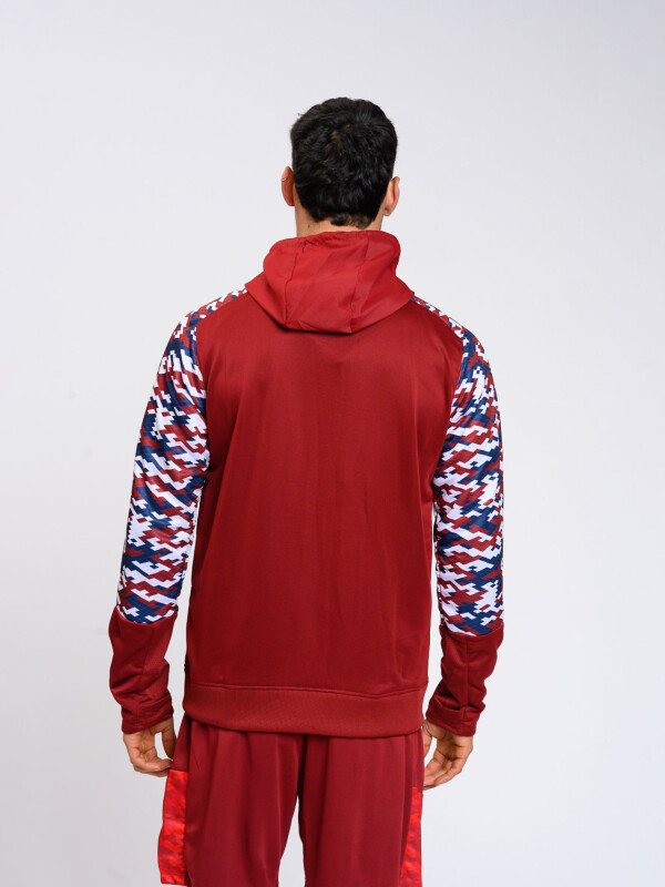 CAMPERA PRO TRAINING CAMO Nacional Hombre Beige, ordeaux