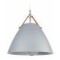 Lampara De Techo Colgante Campana Nordica Metal Cuero Gris