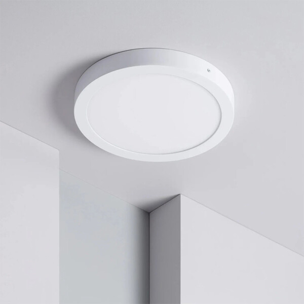 Set x12 Plafon Led 18w Panel Redondo Spot Luz Neutra Techo Set x12 Plafon Led 18w Panel Redondo Spot Luz Neutra Techo