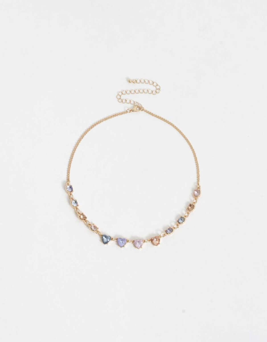 Collares Cortos Con strass - Dorado 