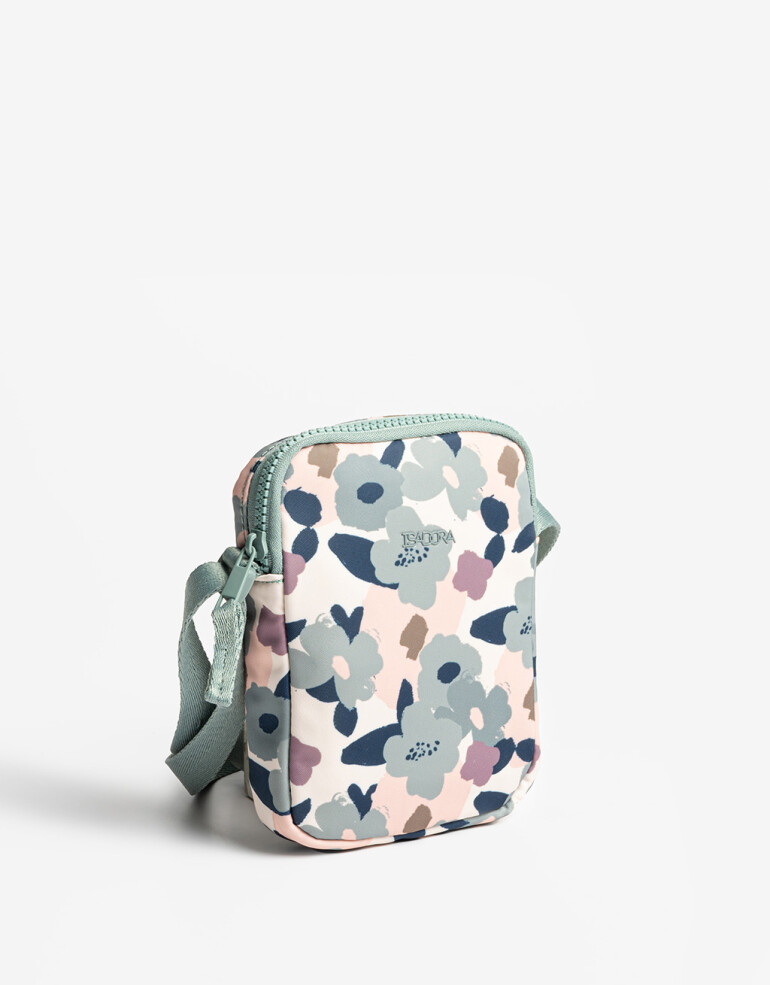 Complemento Marroquinería Nylon Pouch Con Cierre - Estampado Flores