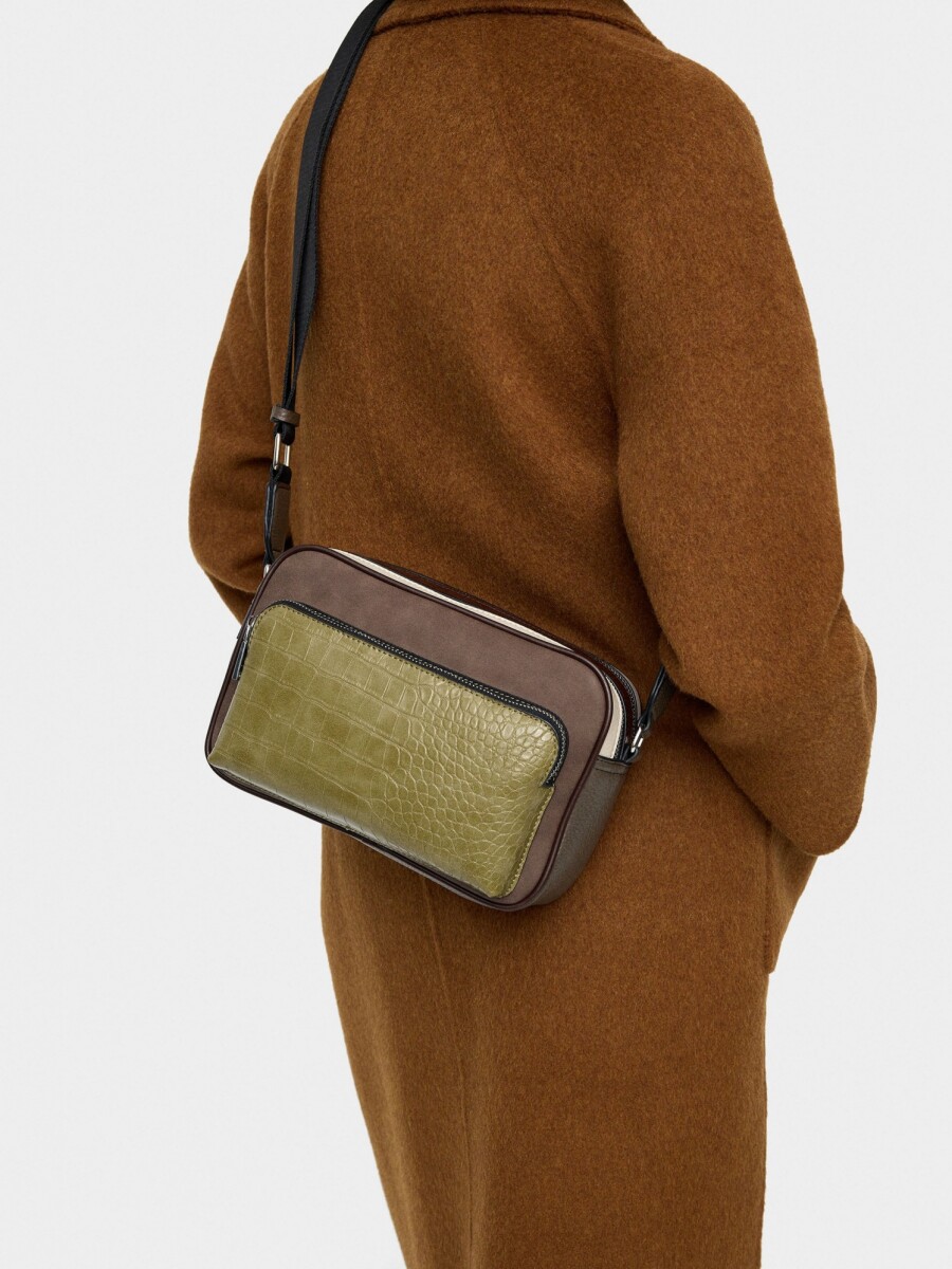 Bolso Bandolera Patchwork verde