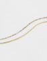 Chokers Con strass Collar Corto Doble Con Strass - Dorado