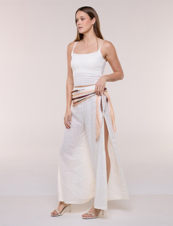 Pañuelo Gasa A Rayas MULTI/BEIGE