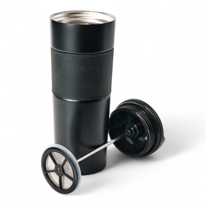 Cafetera Manual Prensa Francesa de Viaje Termica 500ml Negro