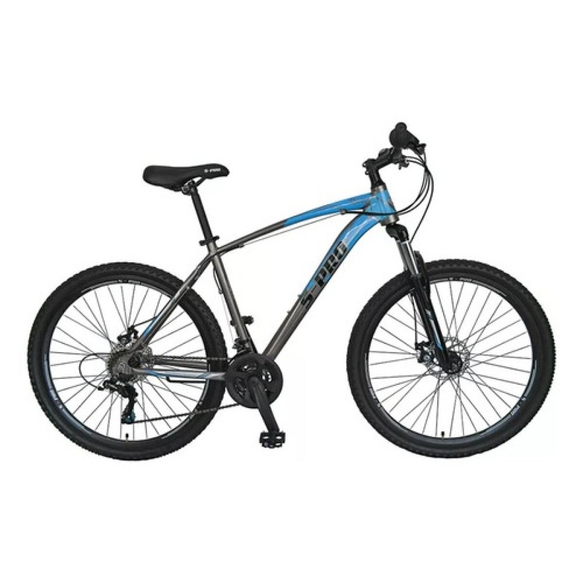 Bicicleta de Montaña S-PRO Zero 3 Man rodado 29 Shimano 21 cambios con freno de disco - Gris/Azul 