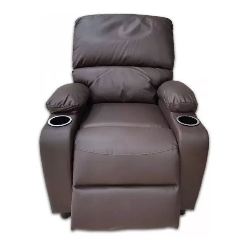 Poltrona RECLINABLE Con Posa Vasos color MARRON Poltrona RECLINABLE Con Posa Vasos color MARRON