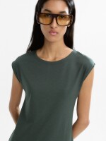 Vestido Midi Liso caqui