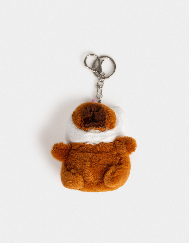 Llavero Peluche Llavero Y Charm De Capibara Disfrazado - Marron Medio
