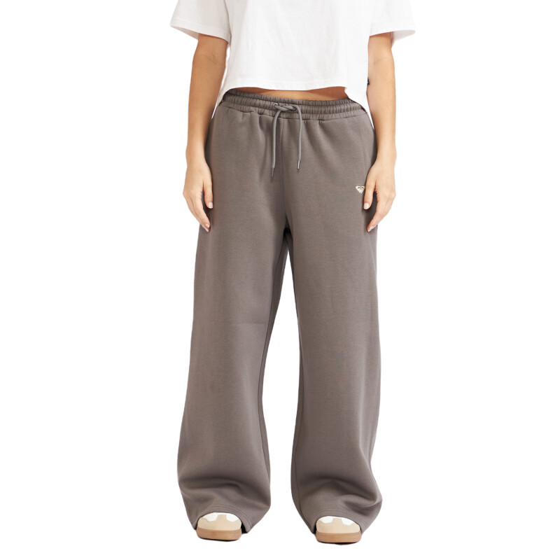 Pantalon Roxy Jogger Ancho - Gris Pantalon Roxy Jogger Ancho - Gris