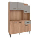 Mueble Cocina Grecia Bajo Mesada Kit Aéreo Alacena Aparador Marrón