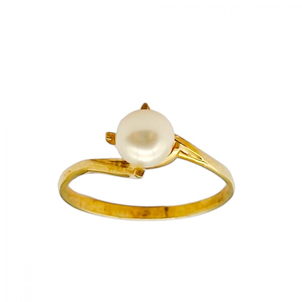 Anillo Solitario-Oro bajo-Perla española-AN8164 conperla