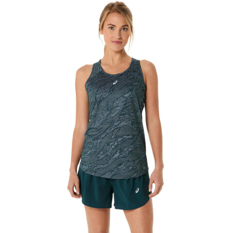 Road All Over Print Tank - Mujer Saxon Green/light Ube