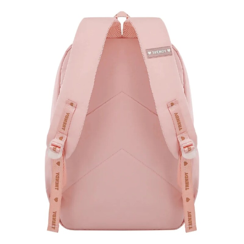 Mochila Trendy Urbana Dama Liviana Con Bolsillos Rosa
