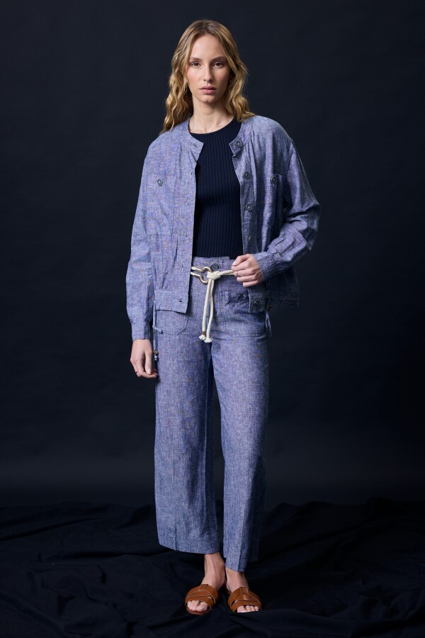 Chaqueta Lino AZUL
