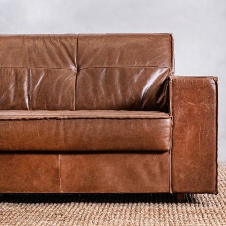 Sillón Cuero Avan 3 Cuerpos Chocolate U