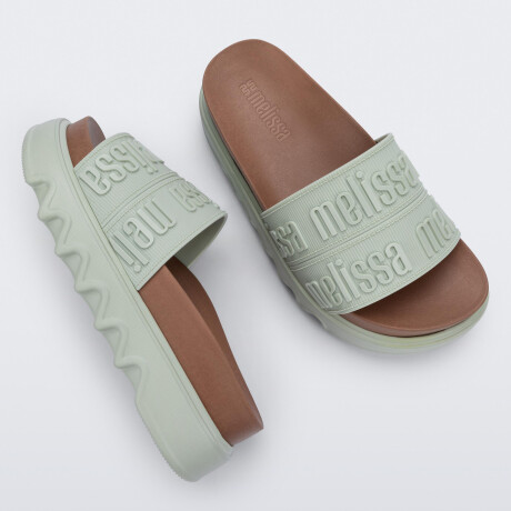 Sandalias Lifestyle Melissa de Dama Cozy Slide 38129CB538 GREEN