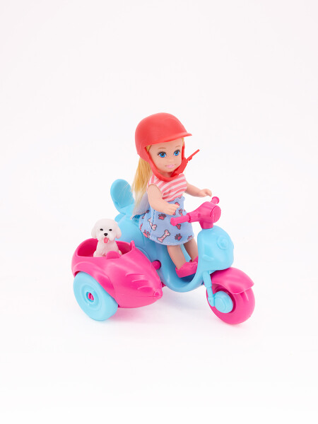 MUÑECA CUTE DOLL EN MOTO ROSADO (V)