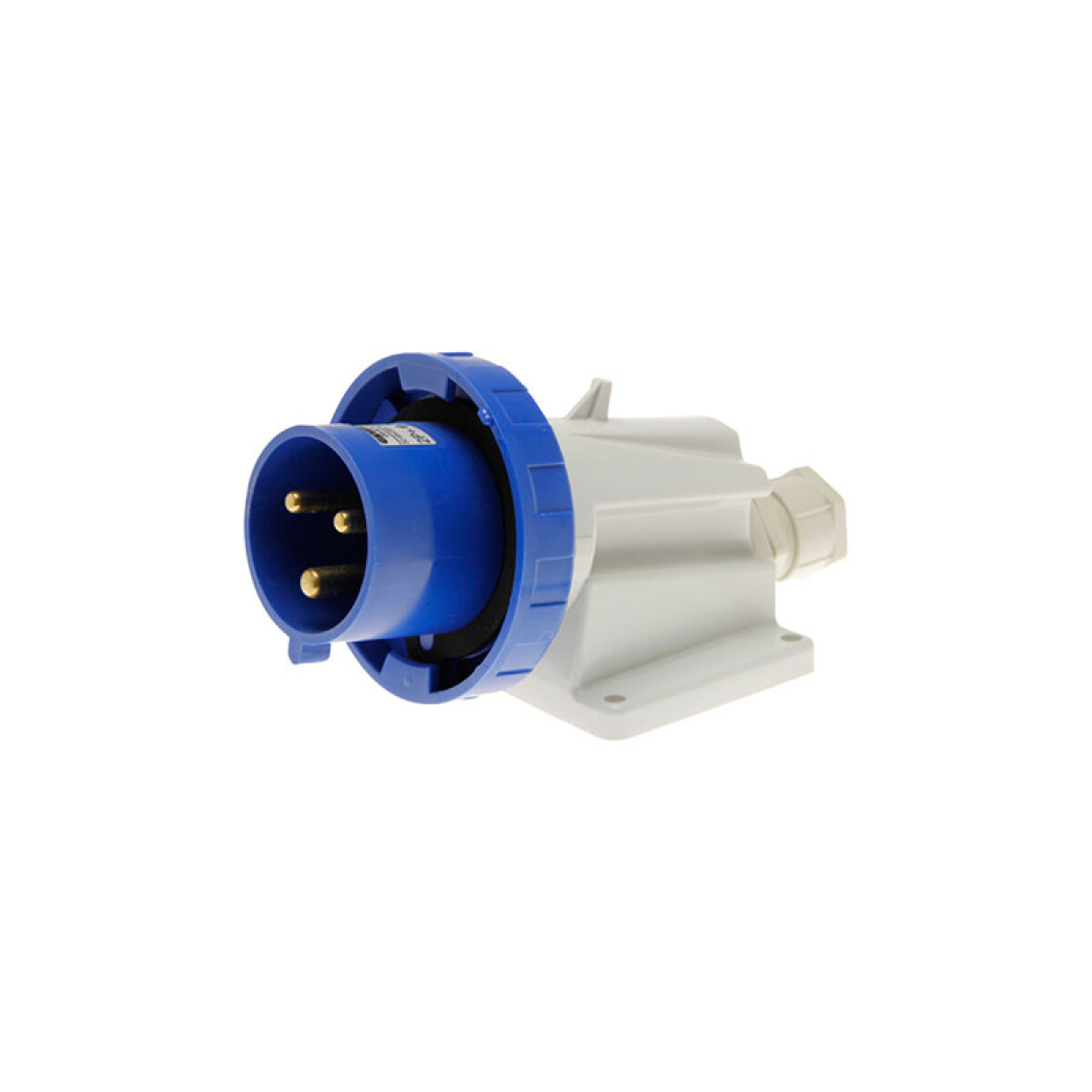 Ficha industrial 2P+T 32A 220V con base IP67 - GG0437 