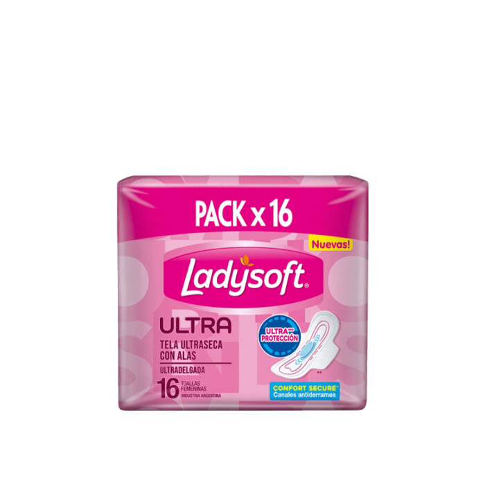 LADYSOFT TOALLA UD T.SECA C/ALAS X 16 UN única