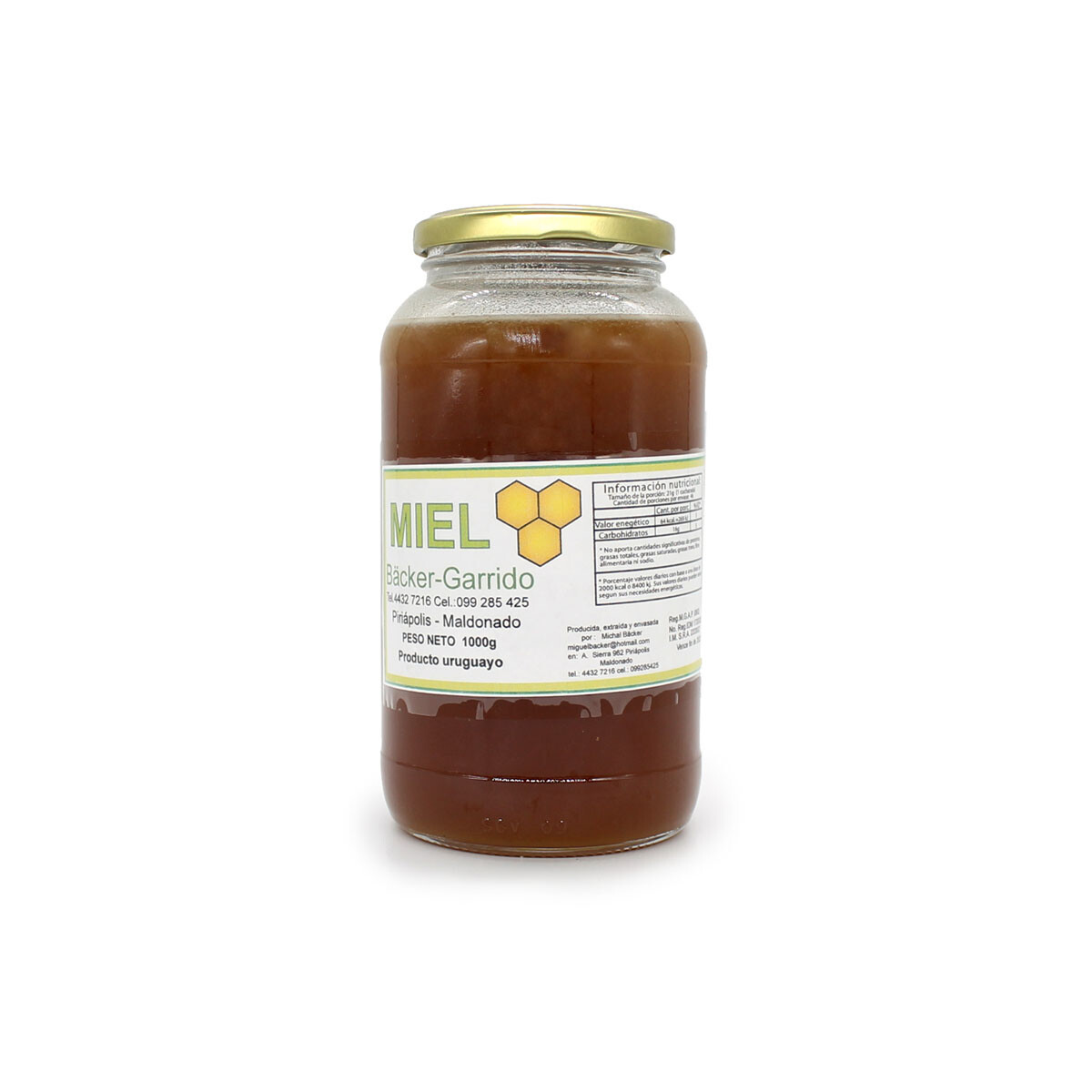 Miel Backer Vidrio 1kg. 