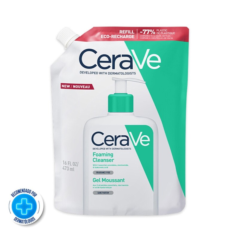 Cerave Limpiador En Gel Espumoso Refill 473 Ml. Cerave Limpiador En Gel Espumoso Refill 473 Ml.