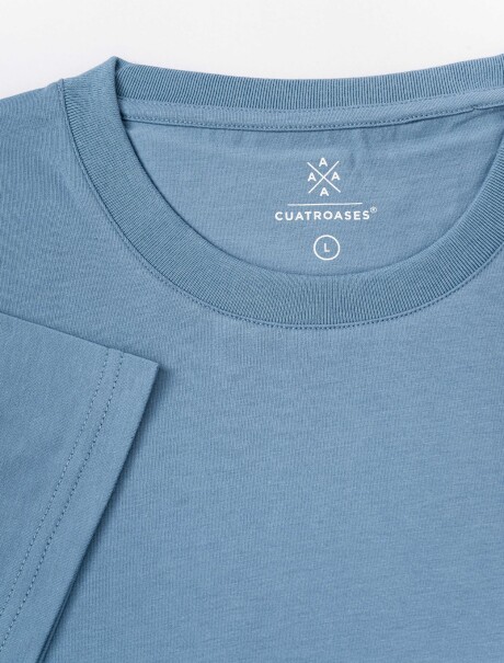 T-shirt m/c lisa azul piedra