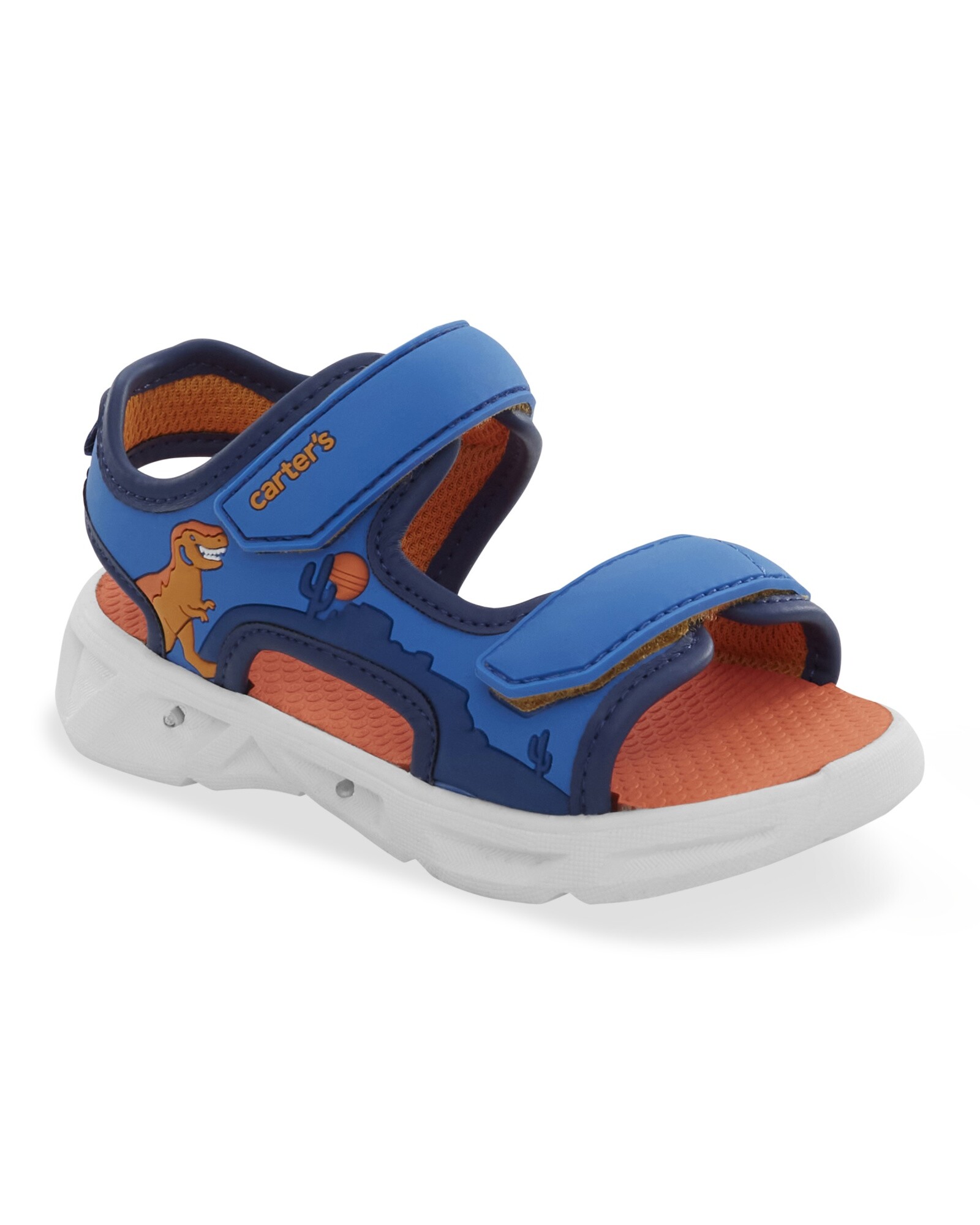 Sandalias futura con luces y velcro, diseño dino Sin color