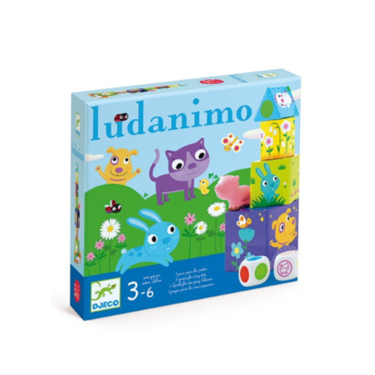 Juego 3 en 1 Djeco Ludanimo - 3 a 6 años 