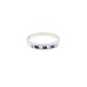 Anillo medio sin fin oro 18k con zafiros y brillantes. Anillo medio sin fin oro 18k con zafiros y brillantes.