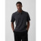 SS RELAXED POLO GREY/BLACK STRIPE