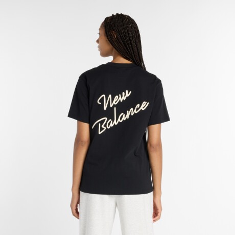 Remera New Balance de Dama - Athletics Script - WT53913BK BLACK