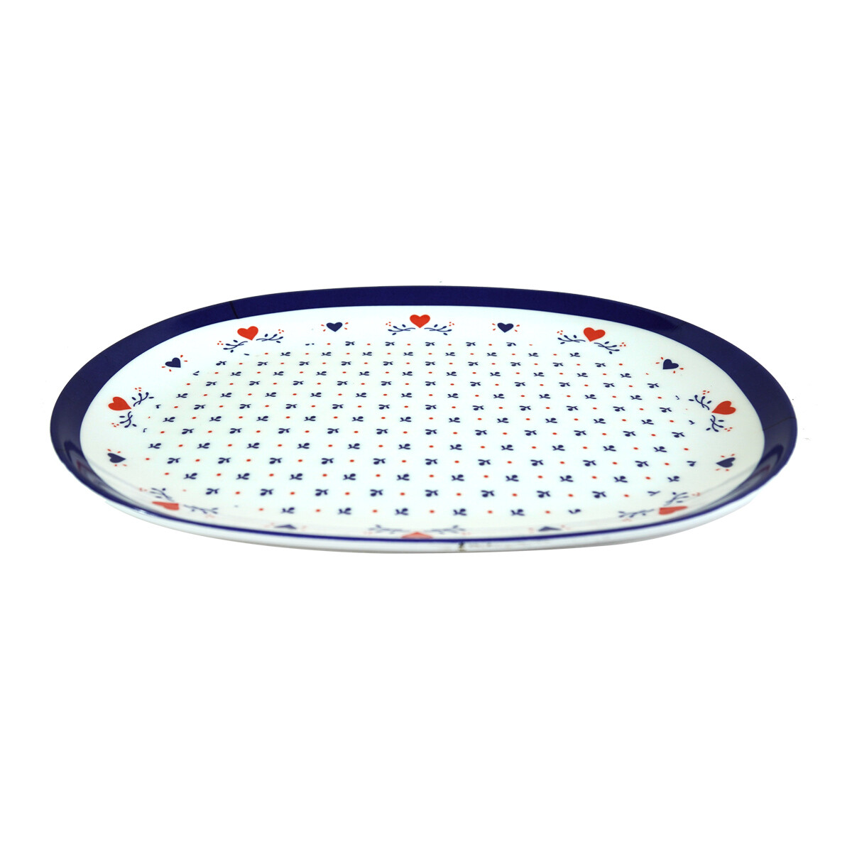 PLATO OVAL MELAMINA LINEA CORAZON 29X21.3X2CM 180GR 