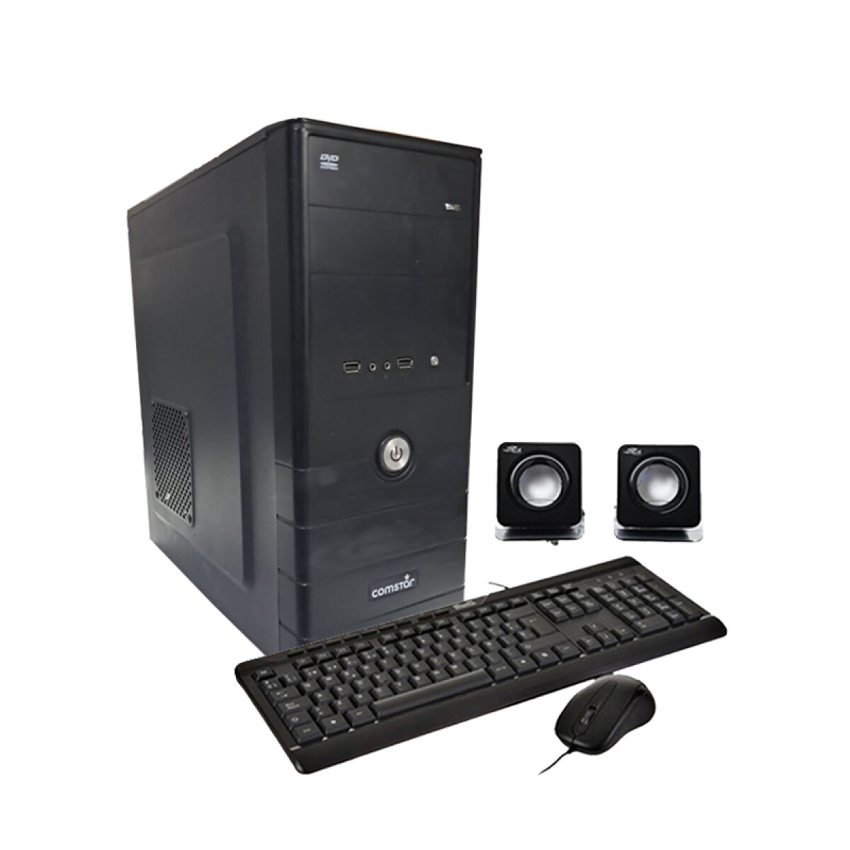 PC Reacond. AMD A4 - 6300. RAM 4GB. Disco Sólido 120GB + Disco Duro 500GB. Win10. Incluye teclado, mouse y parlantes NUEVOS. 