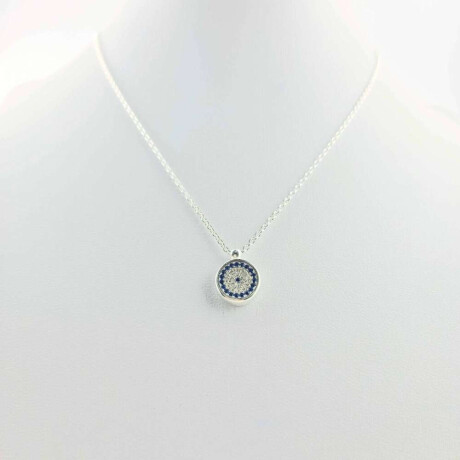 Cadena con dije de plata 925 y circonias Linea Nazar