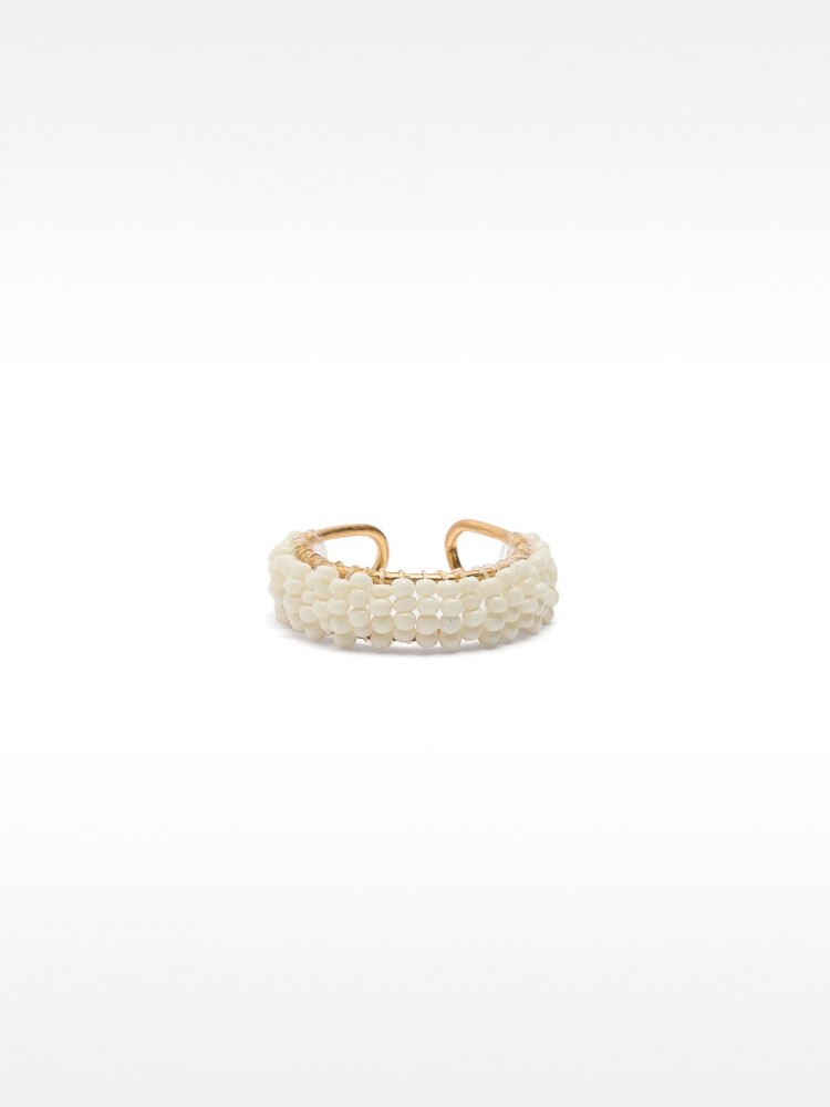 Anillo Con Abalorios blanco