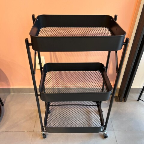 Carro Organizador Plegable Negro