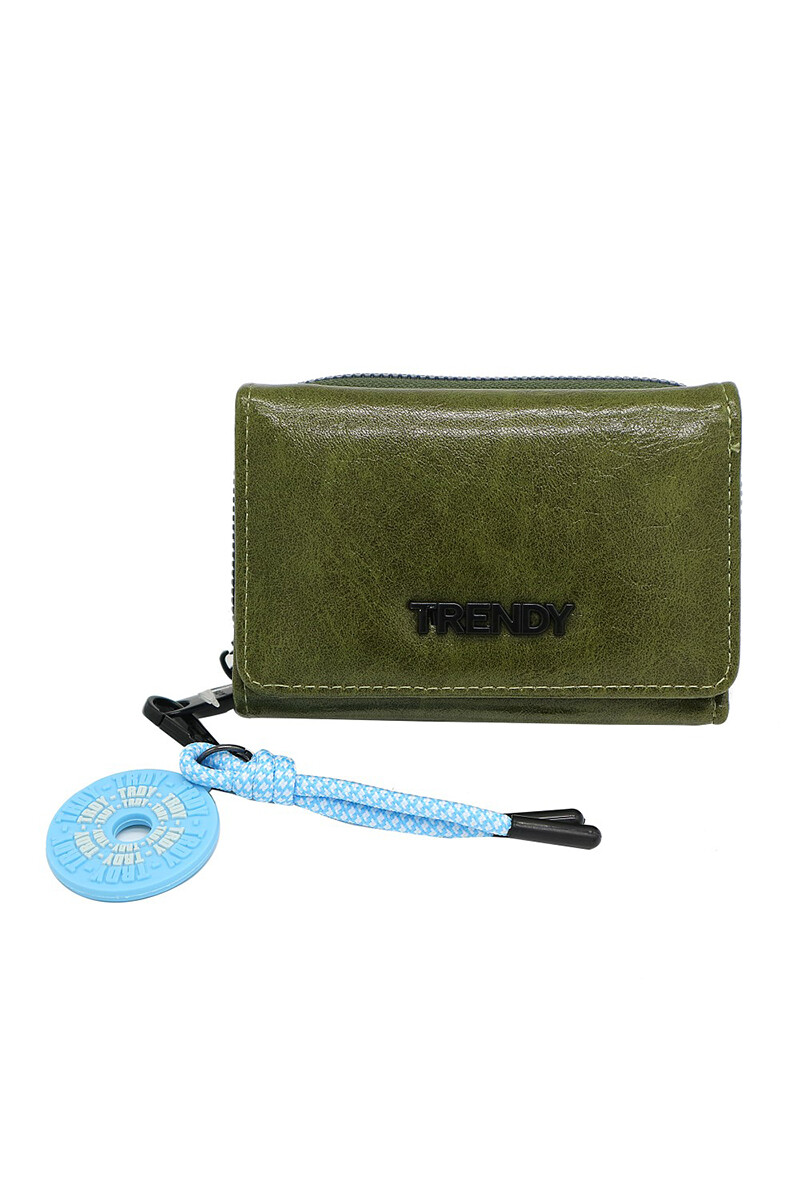 Billetera Trendy con llavero Verde